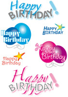 Herma Sticker DECOR Happy Birthday 3 Bl