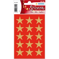 Herma DECOR Sticker STERNE 5-ZACKIG, GOLD Ø22 mm