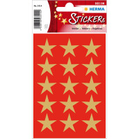 Herma Sticker DECOR Weihnachten Sterne gold Ø 22 mm 3 Bl