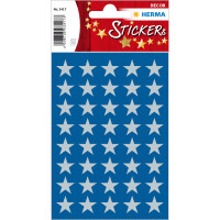 Herma Sticker DECOR Weihnachten Sterne silber Ø 13 mm 3 Bl