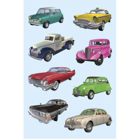 Herma Sticker DECOR Nostalgieautos 3 Bl