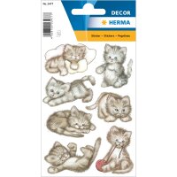 Herma Sticker DECOR Tiere Drolliges Kätzchen 3 Bl