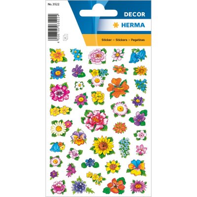 Herma Sticker DECOR Blumen Kleine Blumenköpfe 3 Bl