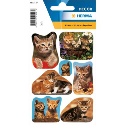 Herma Sticker DECOR Tiere Katzenfotos 3 Bl