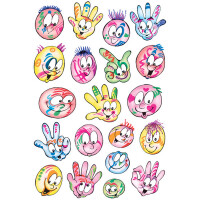 Herma Sticker DECOR Bunte Gesichter 3 Bl