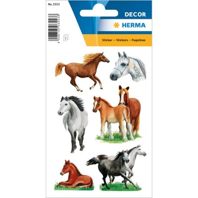 Herma Sticker DECOR Tiere Pferderassen 3 Bl