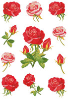 Herma Sticker DECOR Blumen Rosen 3 Bl