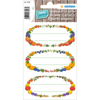 Herma Etiketten für den Haushalt 76 x 35 mm Früchtekränze 4 Bl 12 Etik.