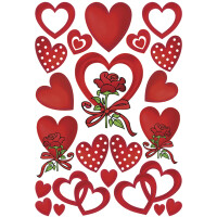 Herma Sticker DECOR Love Herzen und Rosen 3 Bl