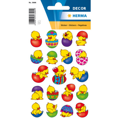 Herma Sticker DECOR Ostern Küken im Ei 3 Bl