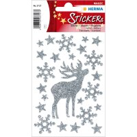 Herma Sticker MAGIC Weihnachten Hirsch glittery 1 Bl