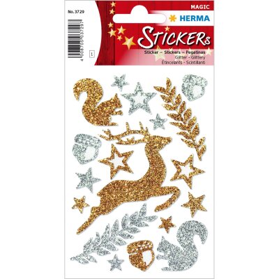 Herma Sticker MAGIC Tiere Waldtiere glittery 1 Bl