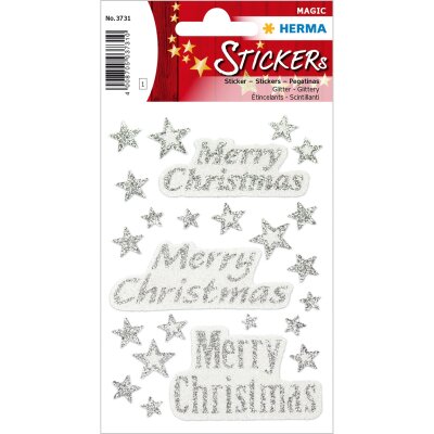 Herma Sticker MAGIC Weihnachten Merry Christmas glittery 1 Bl