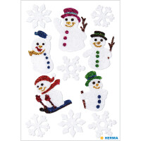 Herma Sticker MAGIC Weihnachten Schneemänner glittery 1 Bl