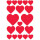 Herma Sticker DECOR Love Herzen rot 3 Bl