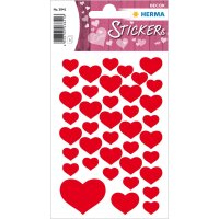 Herma Sticker DECOR Love Kleine Herzen rot 3 Bl