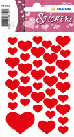 Herma Sticker DECOR Love Kleine Herzen rot 3 Bl