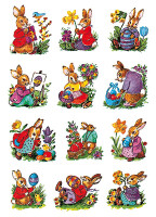 Herma Sticker DECOR Ostern Hasen nostalgisch 3 Bl