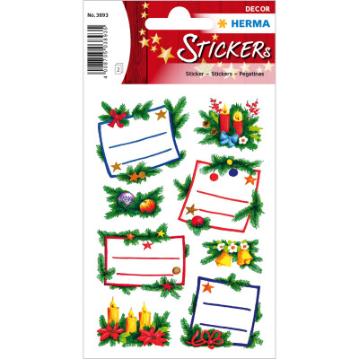 Herma Sticker DECOR Weihnachten Tannengestecke beglimmert 2 Bl