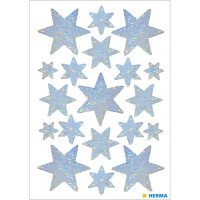 Herma Sticker DECOR Weihnachten Sterne Holografie silber 1 Bl