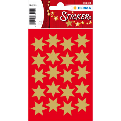 Herma DECOR Sticker STERNE GOLD Ø21 mm