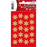 Herma Sticker DECOR Weihnachten Sterne gold Ø 21 mm 3 Bl