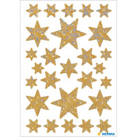 Herma Sticker DECOR Weihnachten Sterne gold Irisfolie 1 Bl