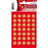 Herma Sticker DECOR Weihnachten Sterne gold 3 Bl