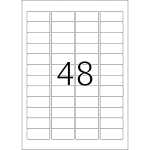 Herma Etiketten permanent 45,7 x 21,2 mm Folie silber 25 Bl 1200 Etik.