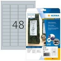 Herma SILBER ETIKETTEN A4 25 45,7x21,2