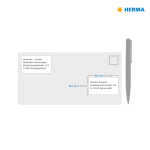 Herma Etiketten permanent 63,5 x 38,1 mm Folie silber 25 Bl 675 Etik.