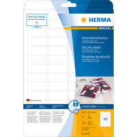 Herma Sicherheitsetiketten Folie stark haftend 45,7 x 21,2 mm weiss 25 Bl 1200 Etik. LaserCopy