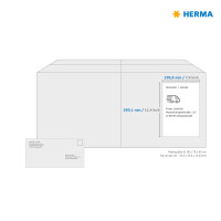 Herma Etiketten für Adressen permanent haftend 199,6 x 289,1 mm weiss PREMIUM 100 Bl 100 Etik. LaserInkCopy