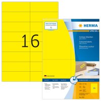 Herma Etiketten permanent haftend 105 x 37 mm gelb 100 Bl...