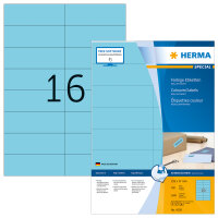 Herma Etiketten permanent haftend 105 x 37 mm blau 100 Bl...