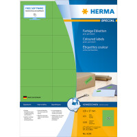 Herma Etiketten permanent haftend 105 x 37 mm grün 100 Bl 1600 Etik. LaserInkCopy