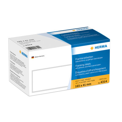 Herma FRANKIERETIKETTEN EINZEL 165x41 1000 St.