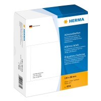 Herma Etiketten für Adressen permanent haftend 130 x 80 mm weiss einzeln 500 Etik. für Schreibmaschine