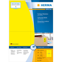 Herma Etiketten permanent haftend 105 x 148 mm gelb 100 Bl 400 Etik. LaserInkCopy