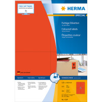 Herma Etiketten permanent haftend 105 x 148 mm rot 100 Bl 400 Etik. LaserInkCopy