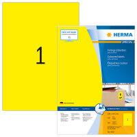 Herma Etiketten permanent haftend 210 x 297 mm gelb 100...