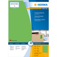 Herma Etiketten permanent haftend 210 x 297 mm grün 100 Bl 100 Etik. LaserInkCopy