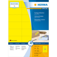 Herma Etiketten permanent haftend 70 x 37 mm gelb 100 Bl 2400 Etik. LaserInkCopy