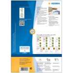 Herma Etiketten permanent 70 x 37 mm blau 100 Bl 2400 Etik.