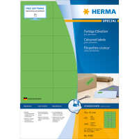 Herma Etiketten permanent haftend 70 x 37 mm grün 100 Bl 2400 Etik. LaserInkCopy