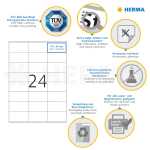 Herma Etiketten permanent 70 x 36 mm weiss PREMIUM 500 Bl 2000 Etik.