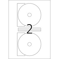 Herma Etiketten für CD Maxi permanent haftend Ø 116/18,5 mm weiss 100 Bl 200 Etik. LaserInkCopy