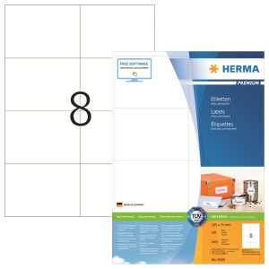 Herma Etiketten permanent 105 x 74 mm weiss PREMIUM 200 Bl 1600 Etik.