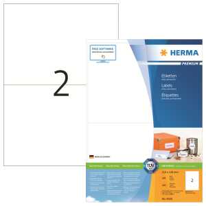 Herma Etiketten permanent 210 x 148 mm weiss PREMIUM 200 Bl 400 Etik.