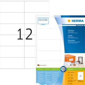 Herma Etiketten permanent 105 x 48 mm weiss PREMIUM 200 Bl 2400 Etik.